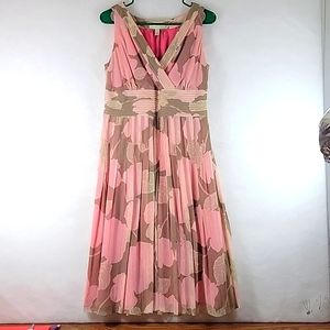 SIGRID OLSEN Silk Cross Front Floral Dress Size 6